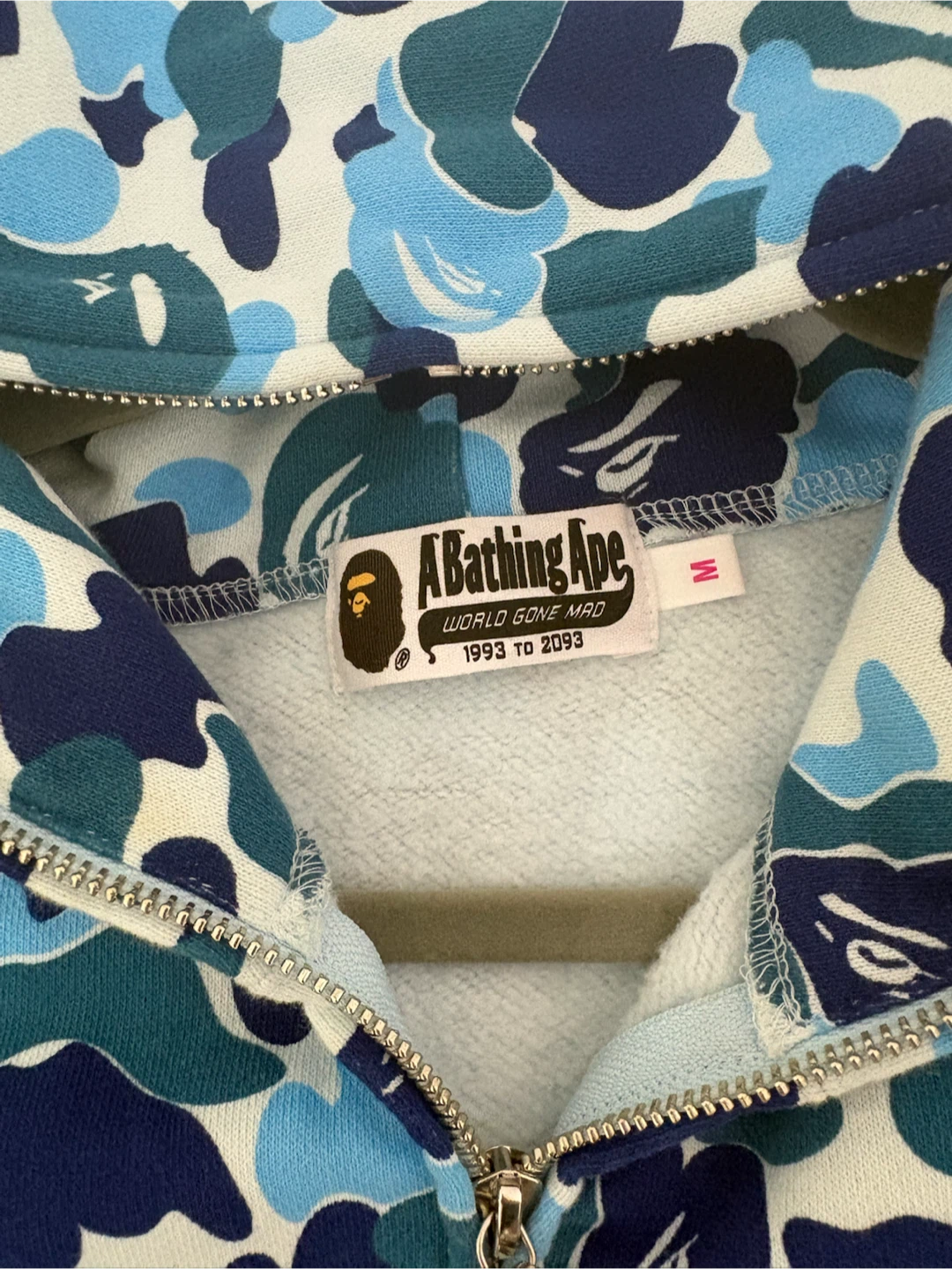 A Bathing Ape Blue Camo Full Zip Hoodie - photo 2