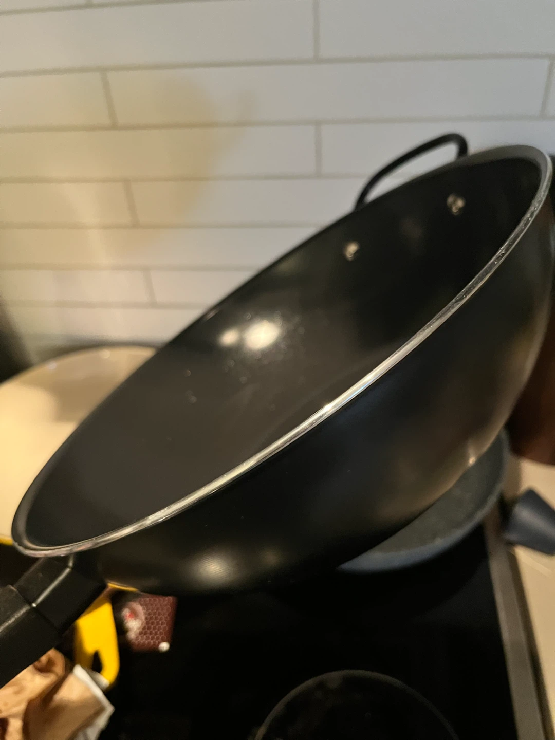 IKEA Black non-stick stir-fry wok