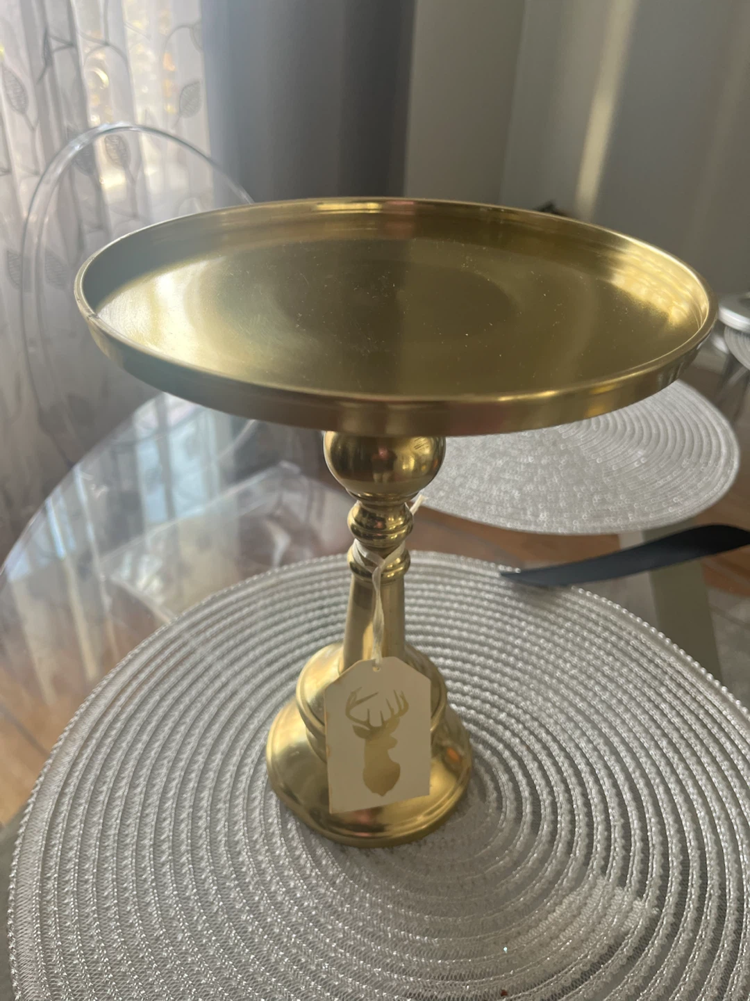 Gold Brass Pedestal Stand