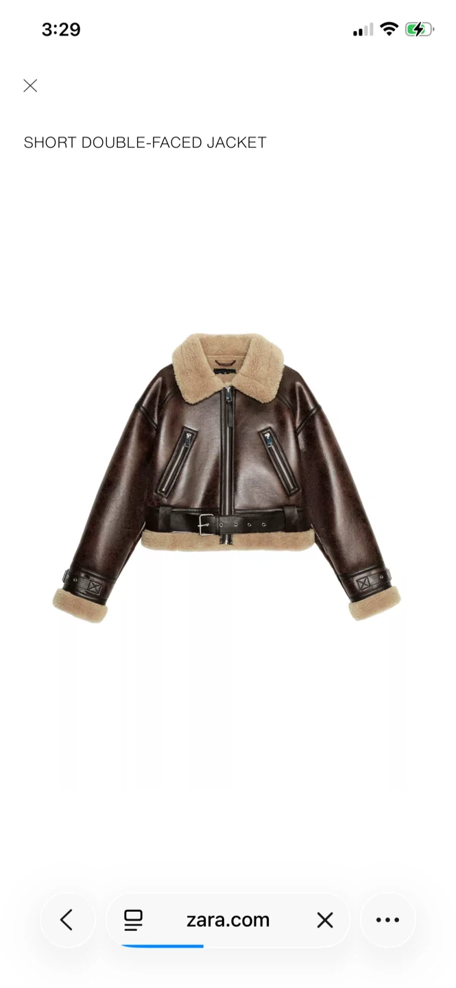 Zara Short Double-Faced Jacket