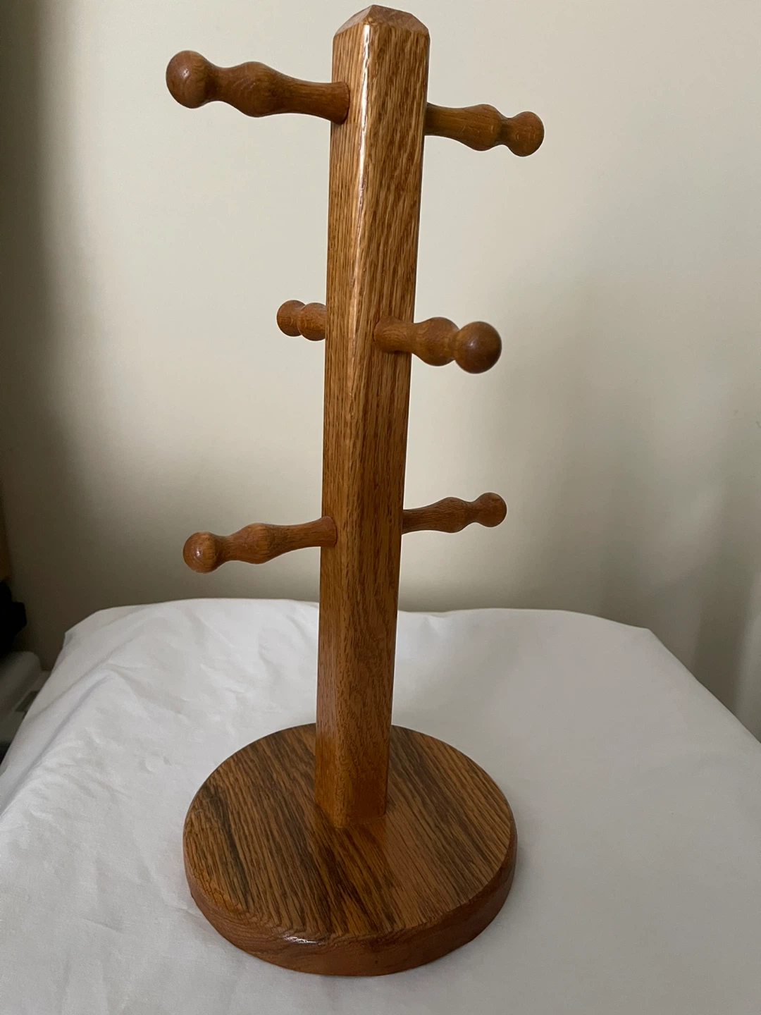 Solid Oak Mug Tree