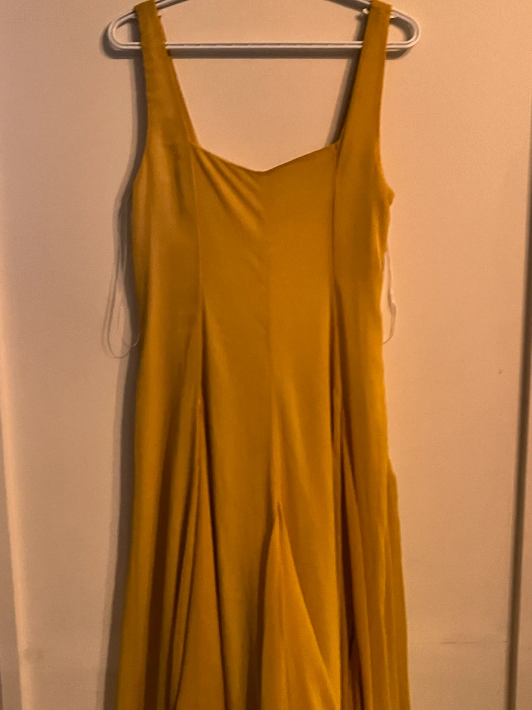 Zara Women Yellow Crepe Midi Dress - photo 2