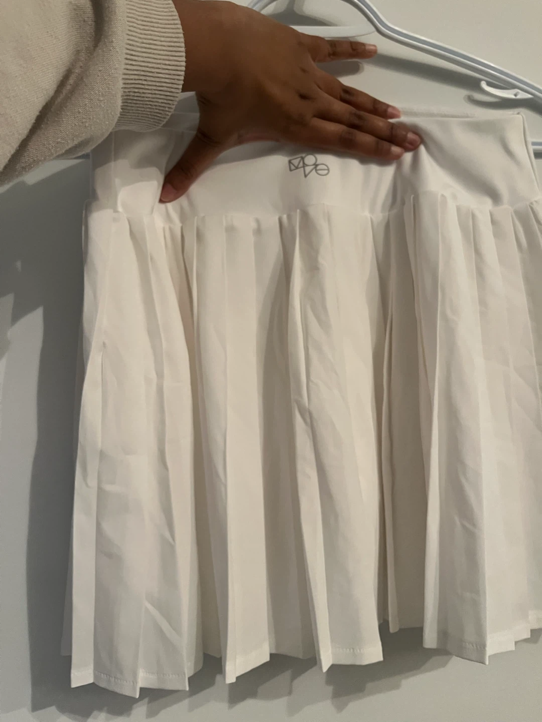 H&M Move White Pleated Tennis Skirt