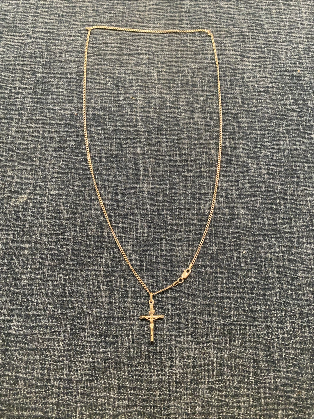 Sterling silver cross chain necklace