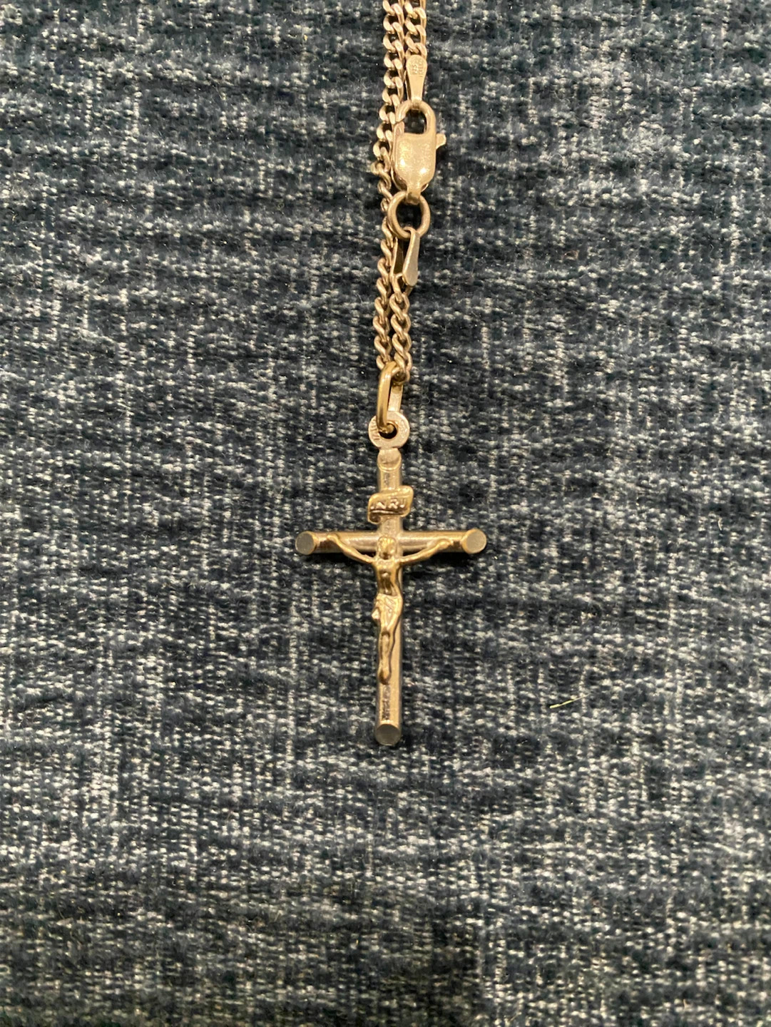 Sterling silver cross chain necklace - photo 2