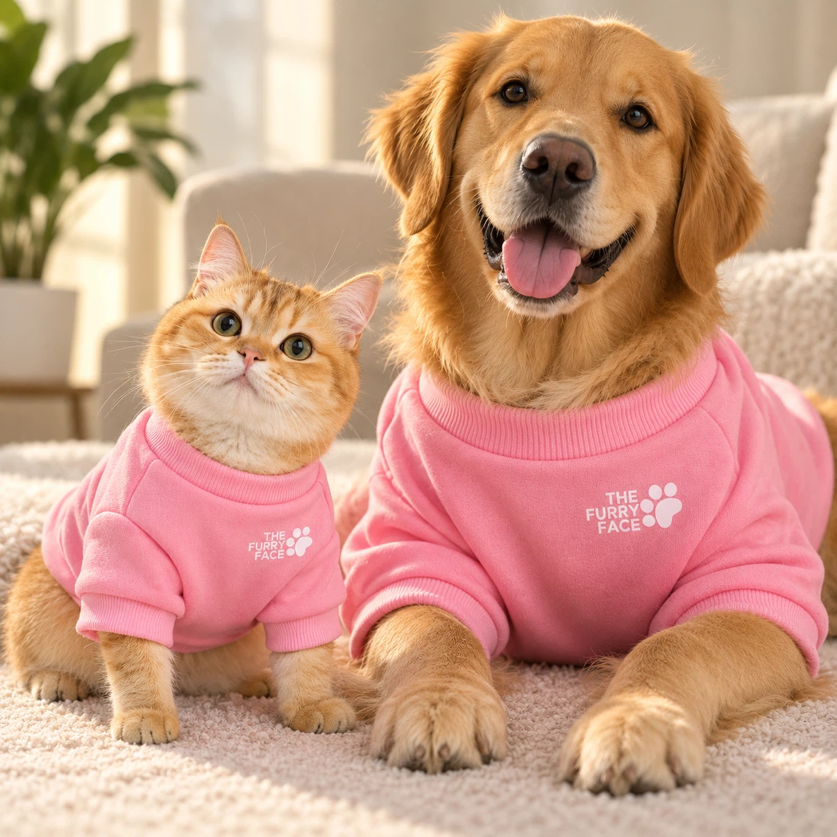 The Furry Face Pink Pet Sweatshirt - photo 2