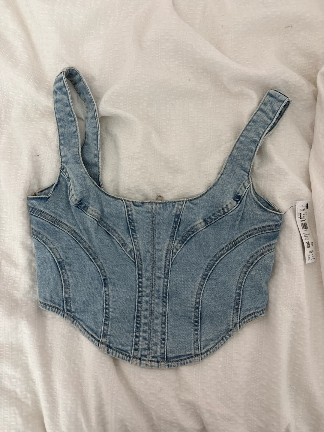 Garage Denim Corset Top