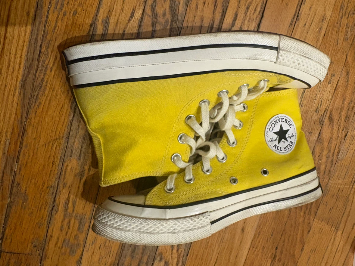 Converse Chuck Taylor 70 High Tops Yellow Size 5.5 - photo 2