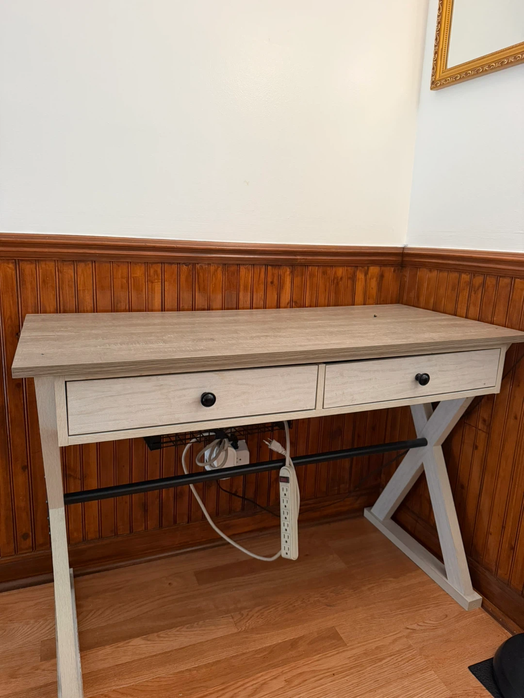 Two-Drawer X-Frame Writing Desk - photo 2