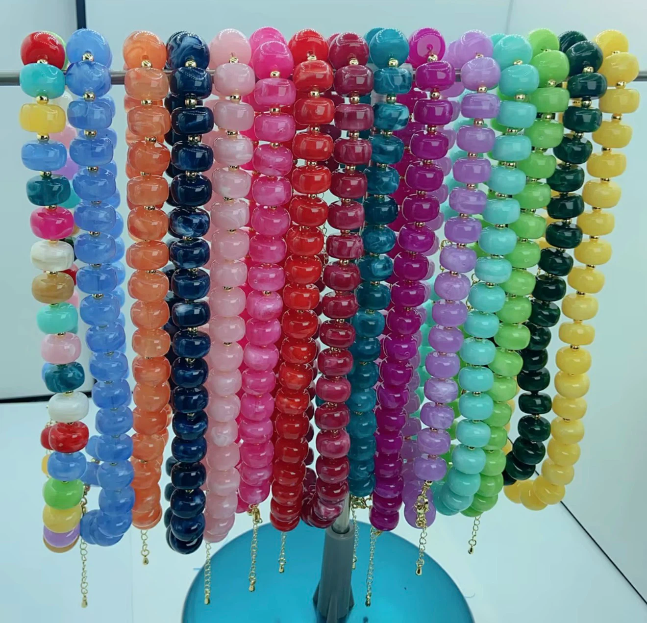 Colorful Acrylic Bead Bracelets