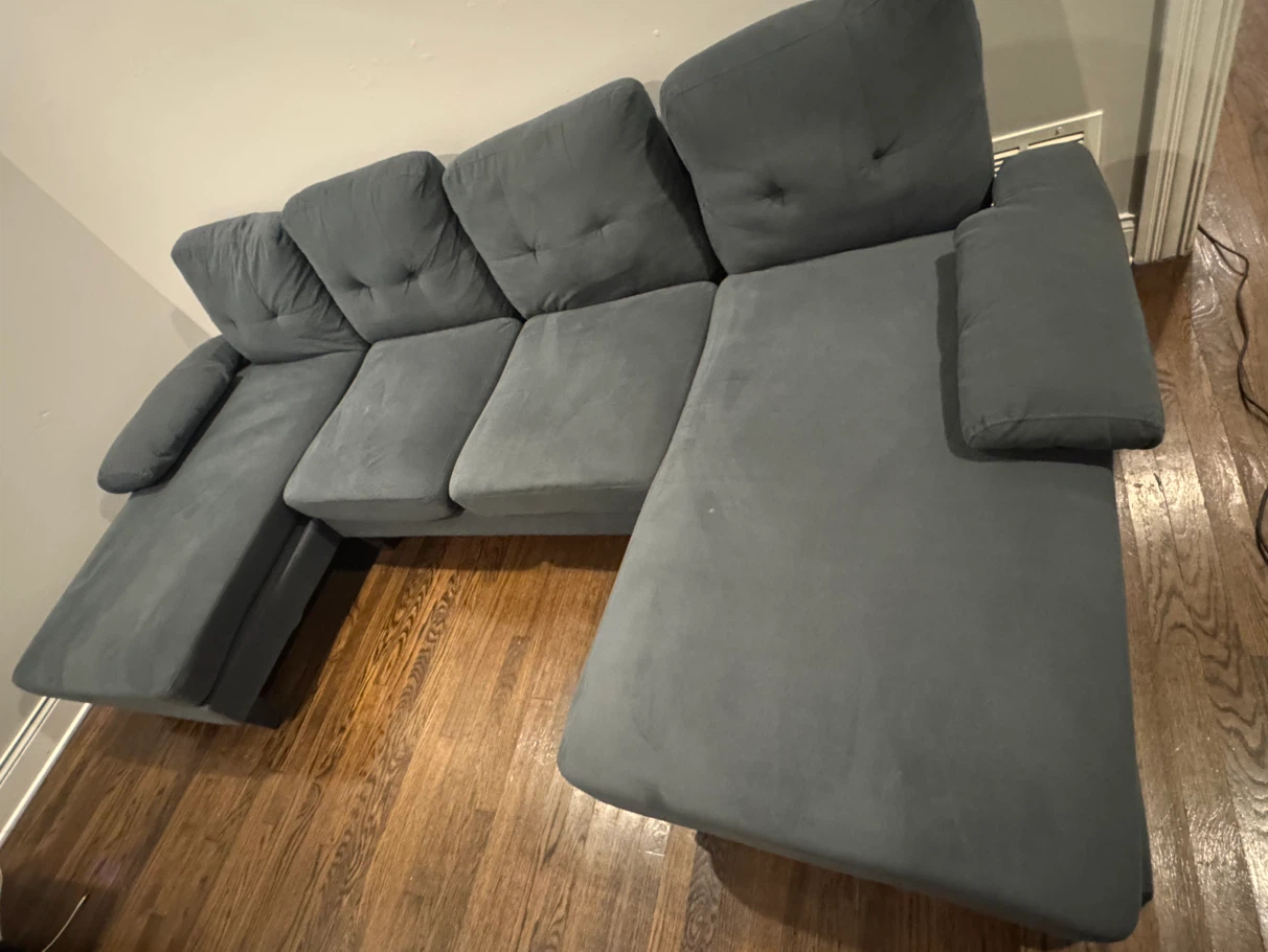 Gray U-Shaped Sectional Sofa
