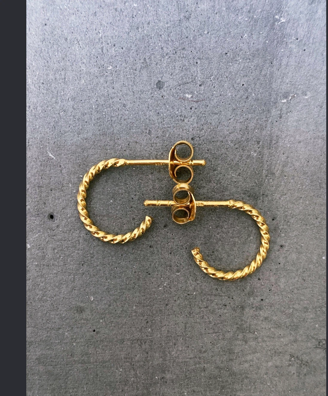 Gold  filled Twisted Hoop Earrings