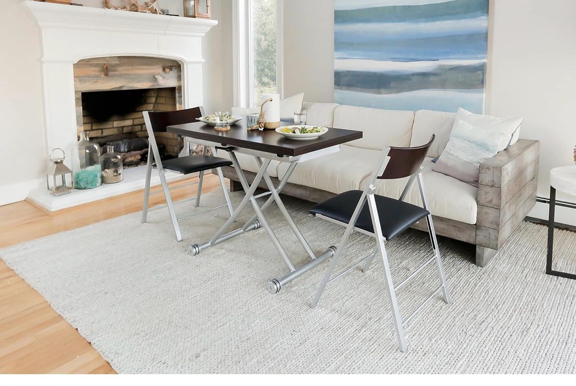 Adjustable Height Folding Coffee and Dining Table