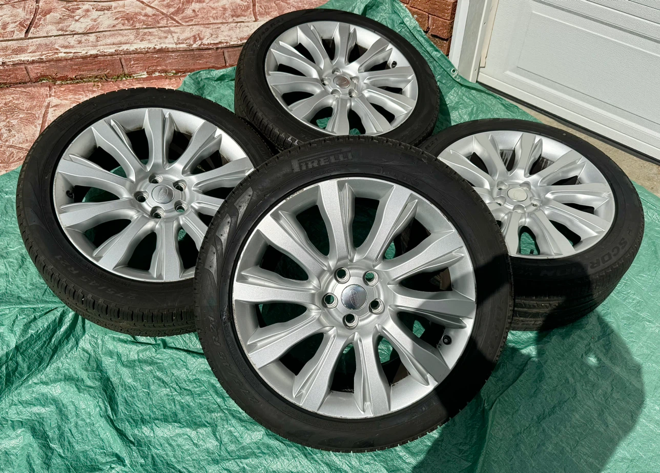 ☢️☢️OEM RANGE ROVER 21” Rims ✅ TPMS ✅ PIRELLI 90% Tires
