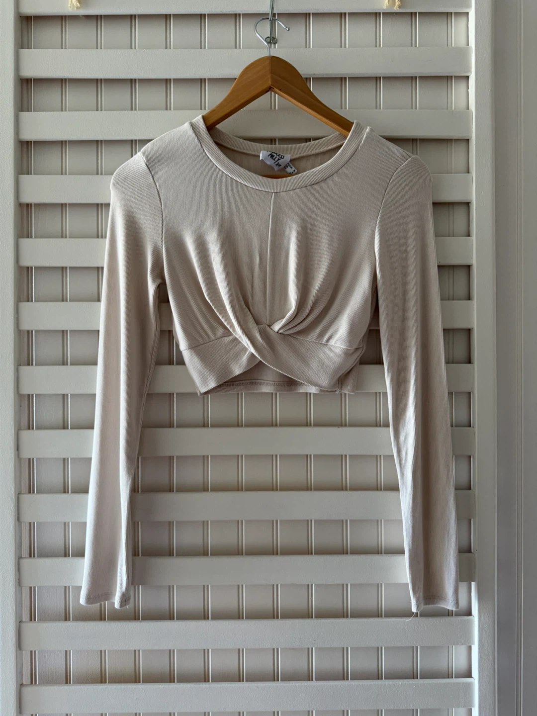 Princess Polly Ribbed Long Sleeve Crop Top