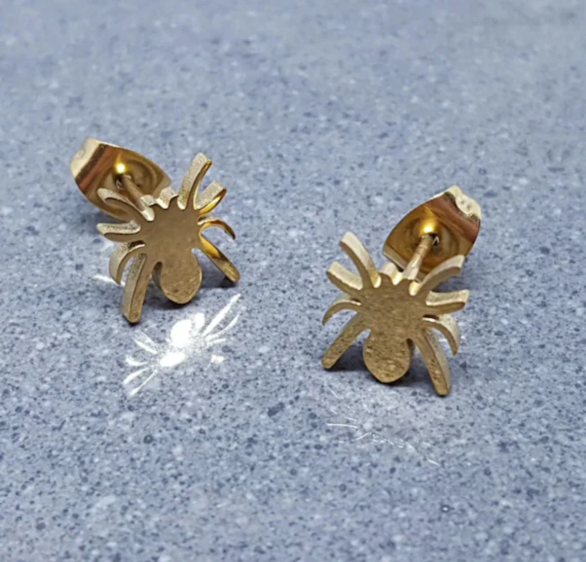 Gold-tone spider stud earrings - photo 5