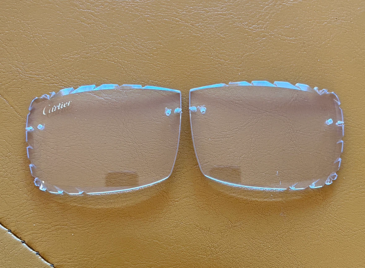 Clear Cartier Diamond Cut Lenses
