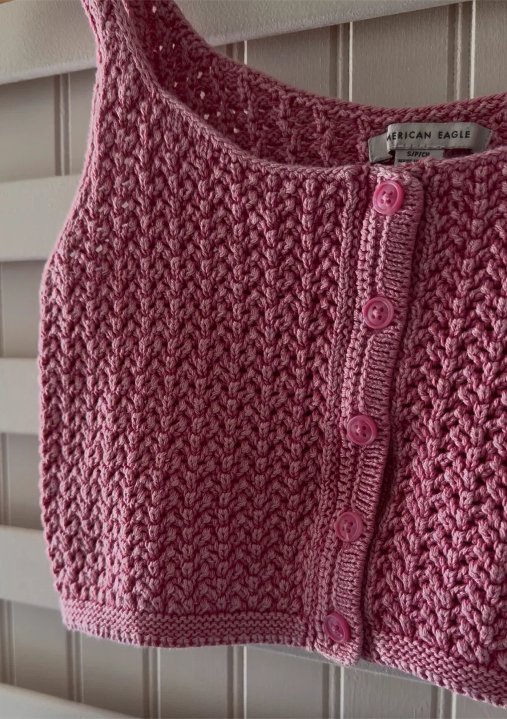American Eagle Pink Knit Crop Top - photo 4