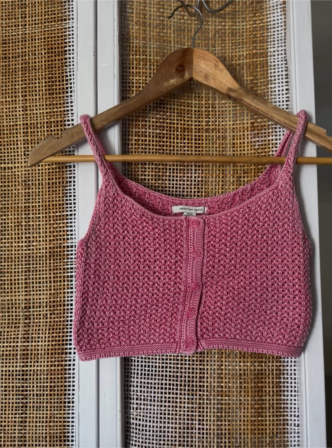 American Eagle Pink Knit Crop Top - photo 5