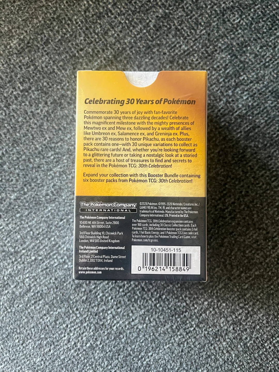 Pokemon 30th Anniversary Booster Bundle - English Factory Sealed - photo 2