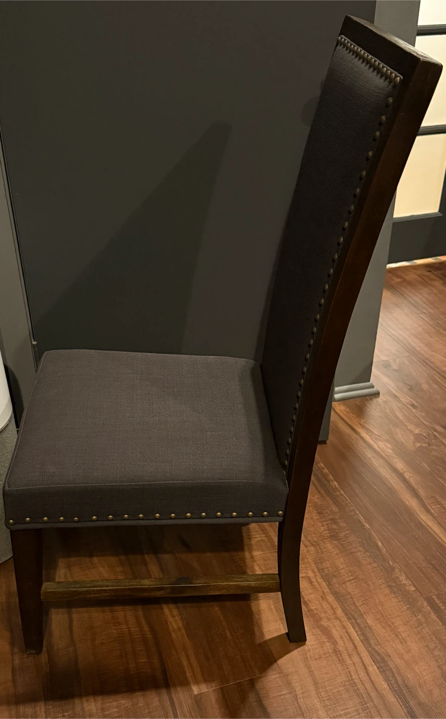 World Market vintage-style Greyson high back chair grey - photo 2