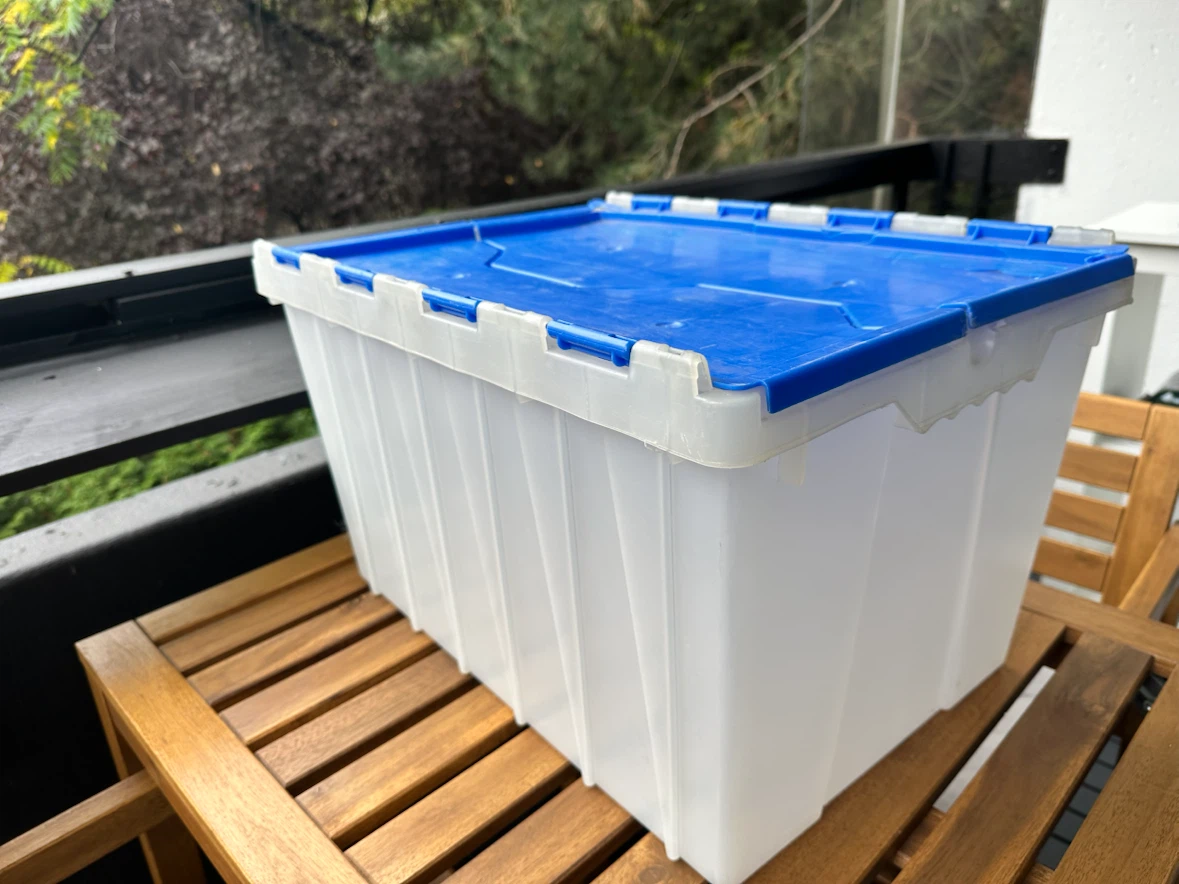Plastic Storage Bin with Lid - photo 2