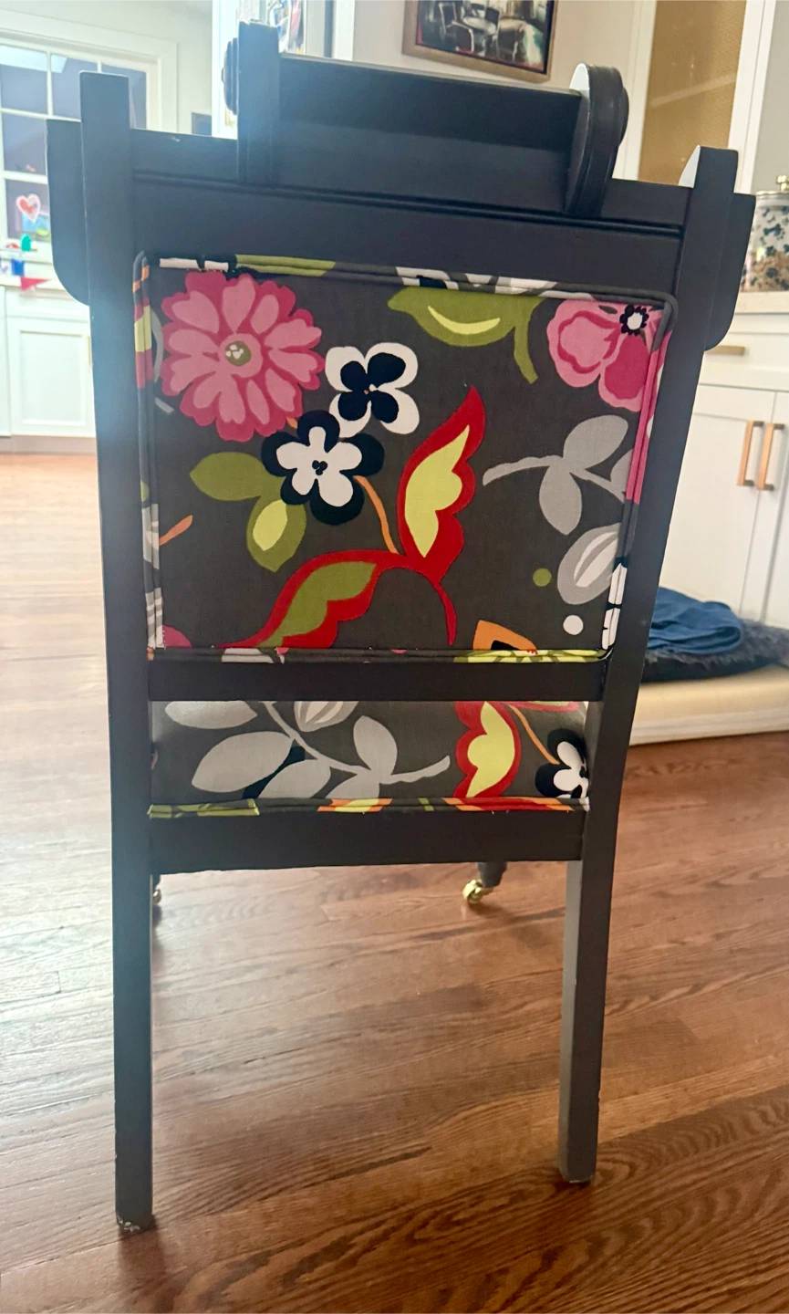 Updated antique chair in bold floral - photo 4