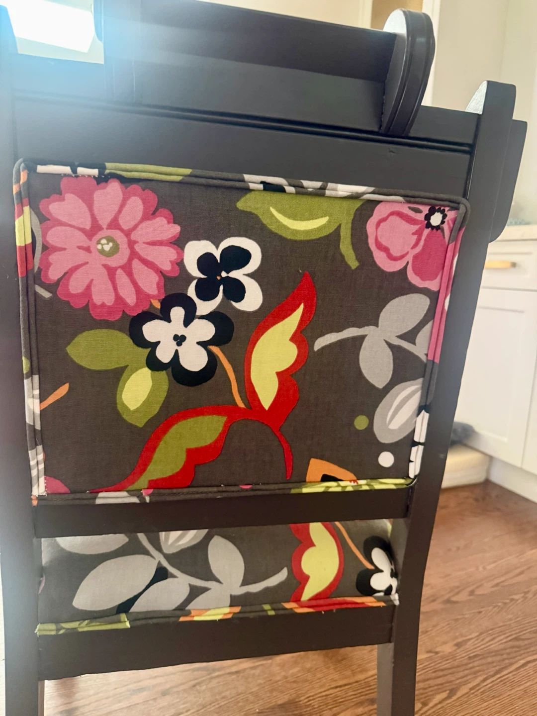 Updated antique chair in bold floral - photo 5
