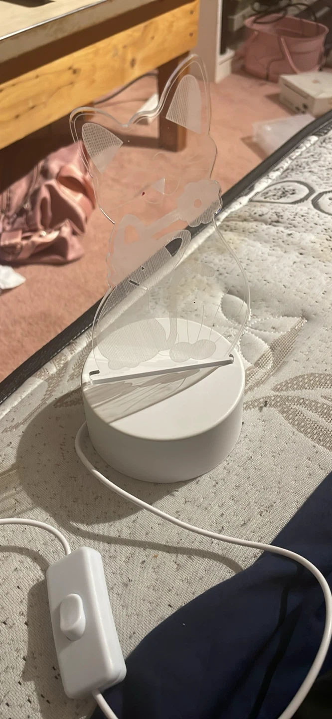 Acrylic Cat LED Night Light