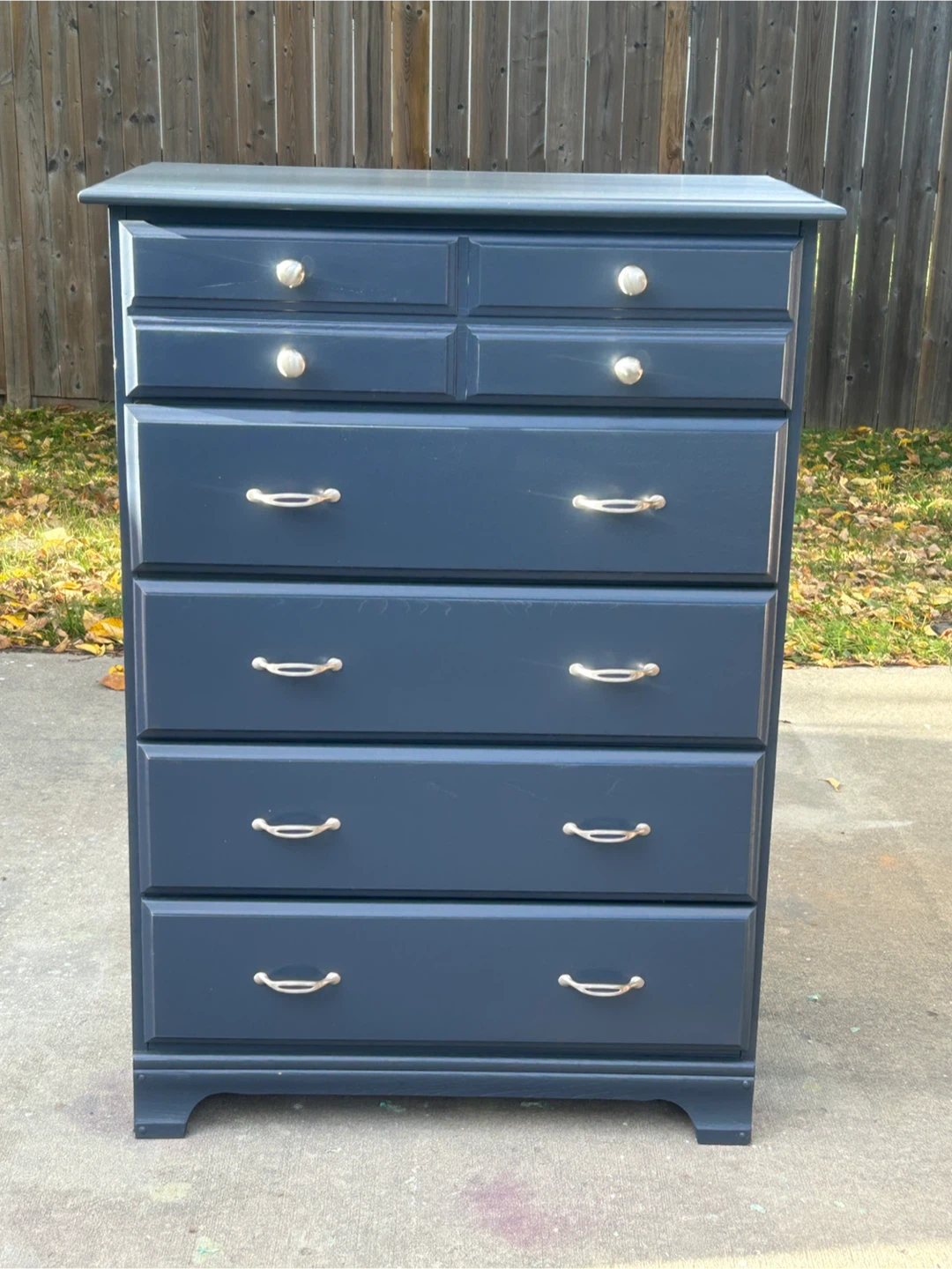 Refinished Palliser Navy Tallboy Dresser