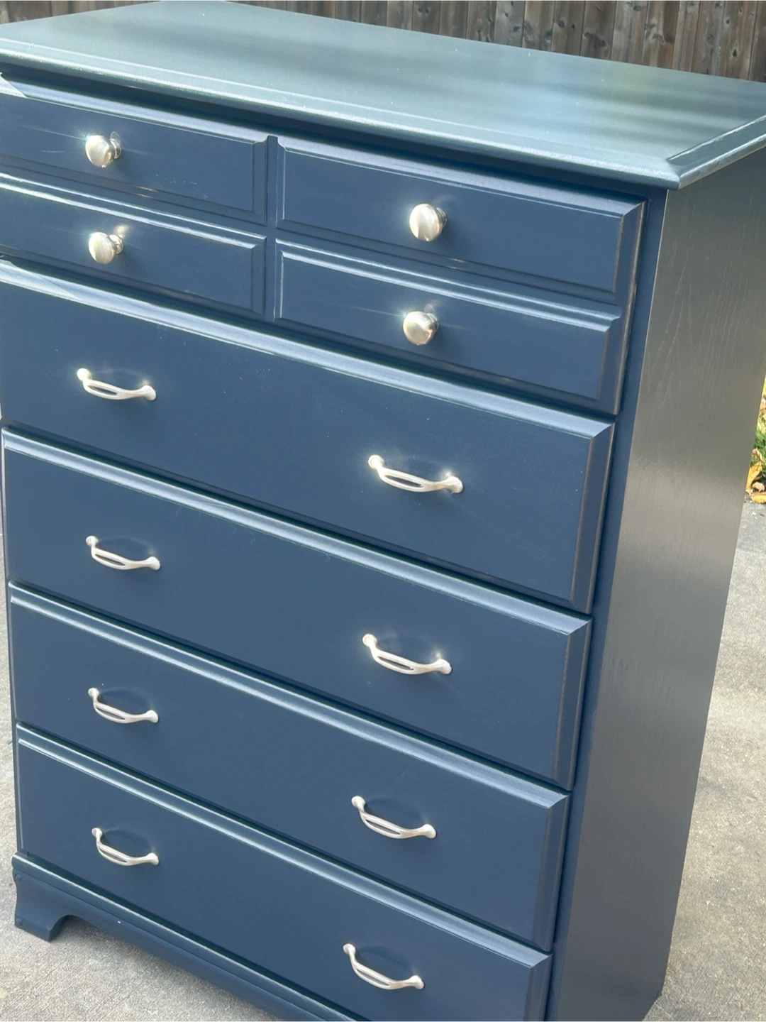 Refinished Palliser Navy Tallboy Dresser - photo 2