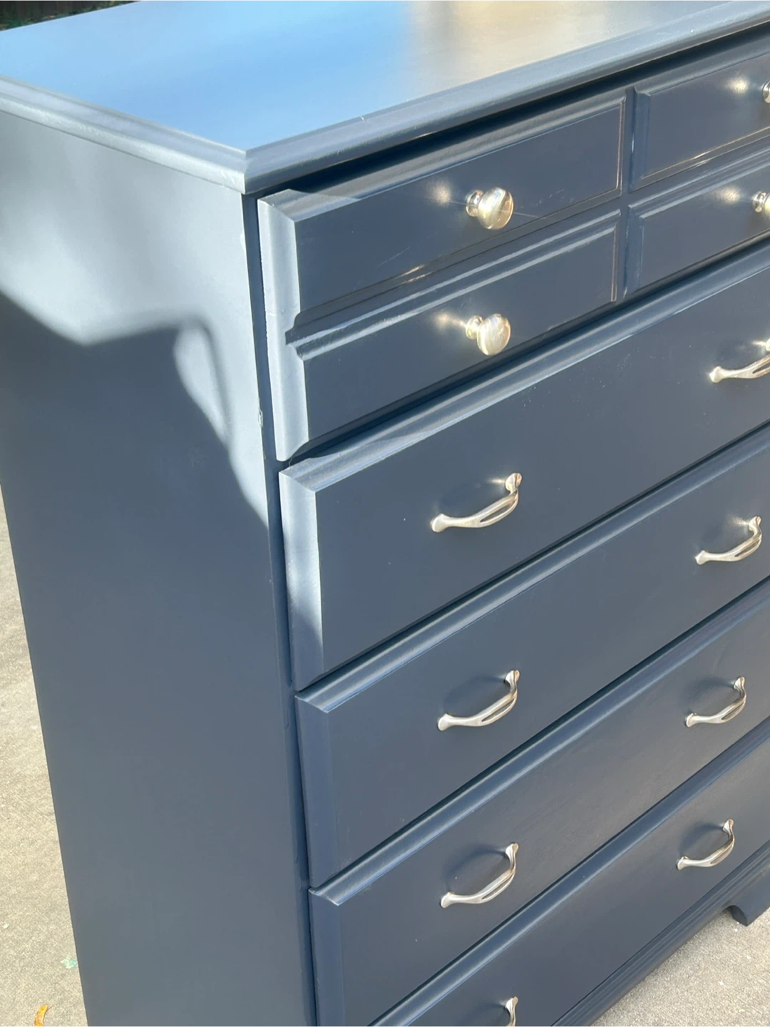 Refinished Palliser Navy Tallboy Dresser - photo 3