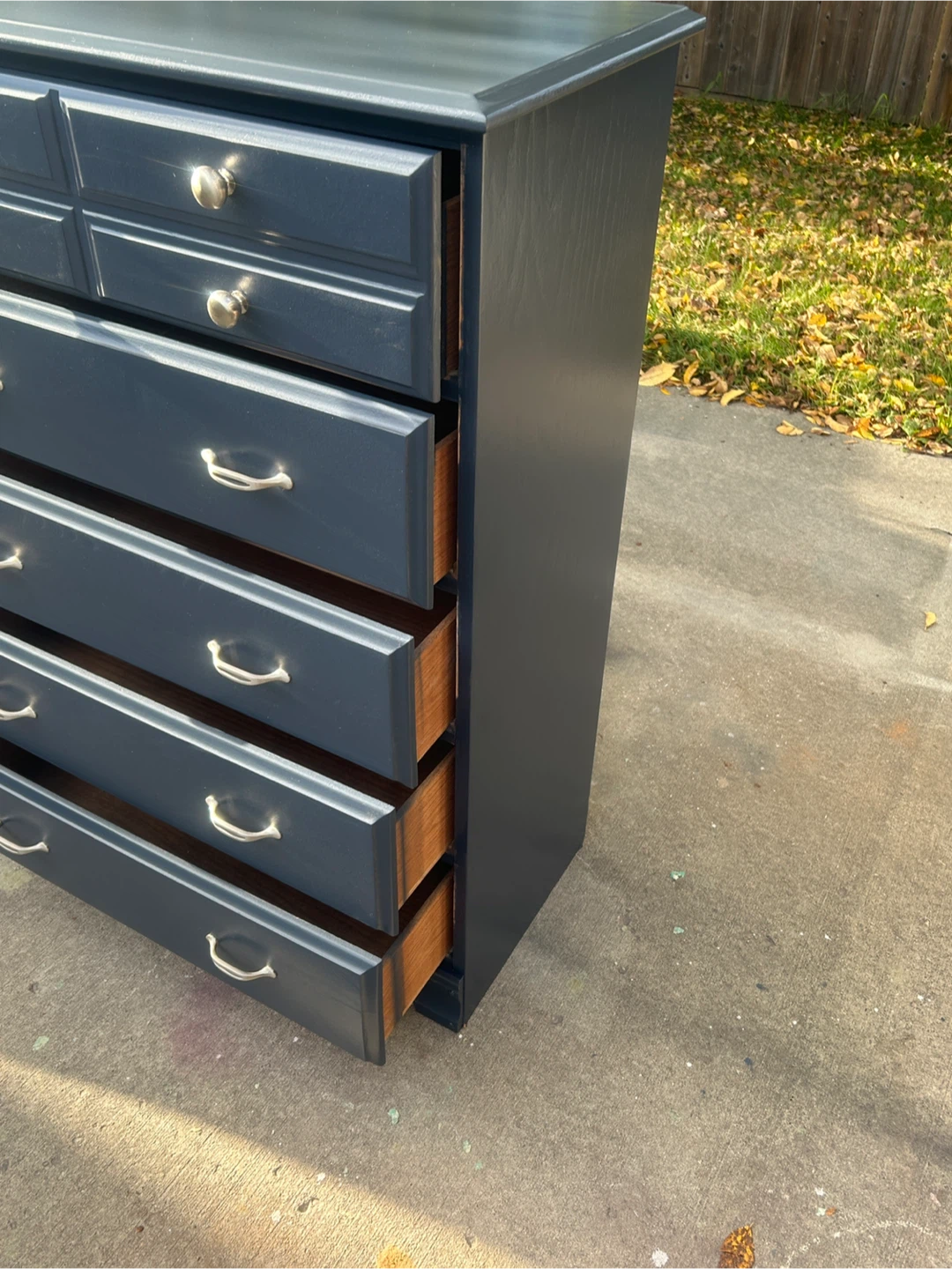 Refinished Palliser Navy Tallboy Dresser - photo 4
