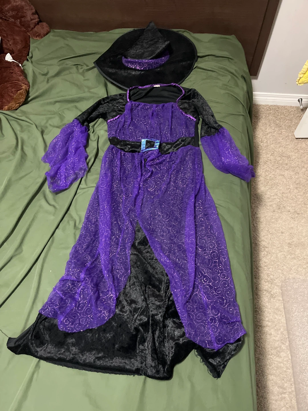 Child's Purple and Black Witch Costume