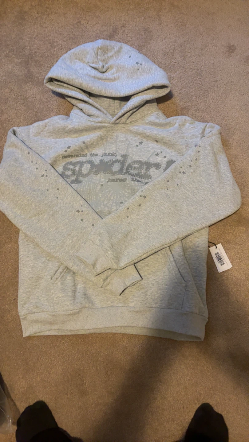 SP5DER Grey Hoodie