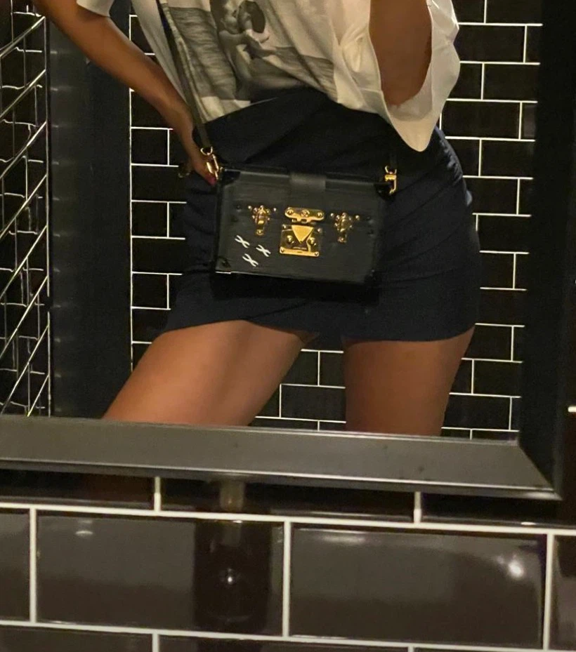 IRO Dark Navy Asymmetrical Mini Skirt - photo 2