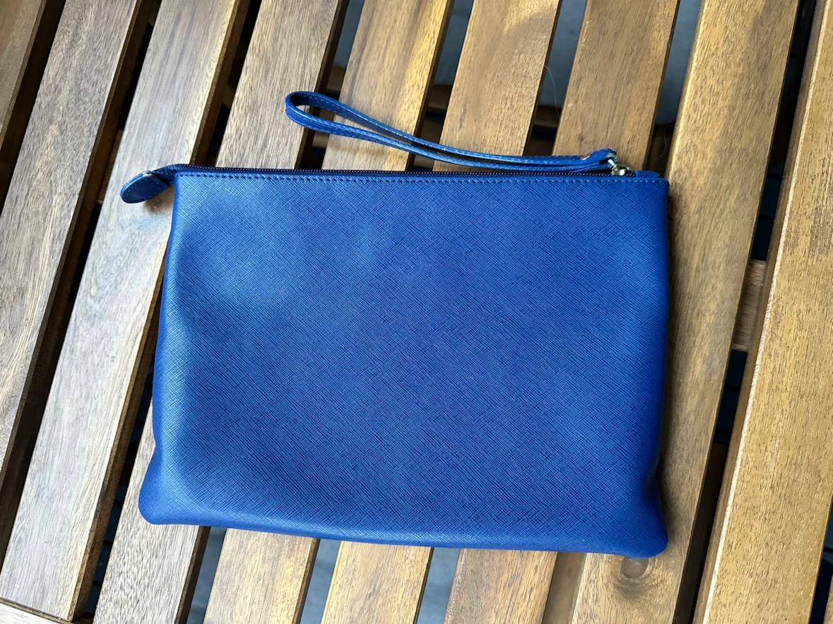 Blue Coccinelle Leather Wristlet Clutch - photo 2