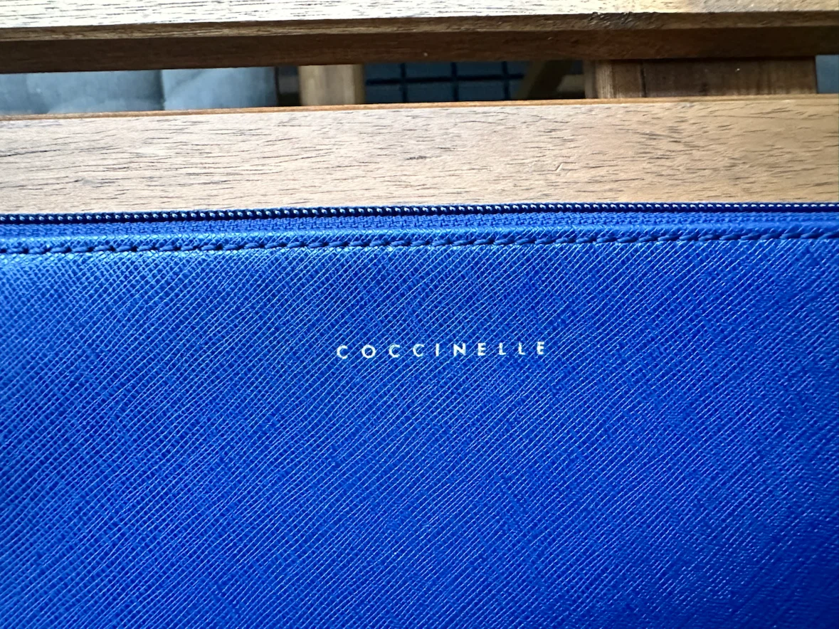 Blue Coccinelle Leather Wristlet Clutch - photo 3