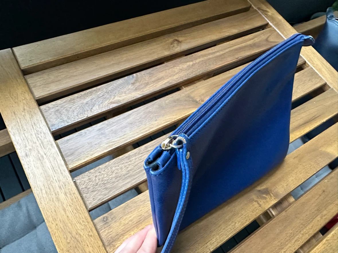 Blue Coccinelle Leather Wristlet Clutch - photo 4