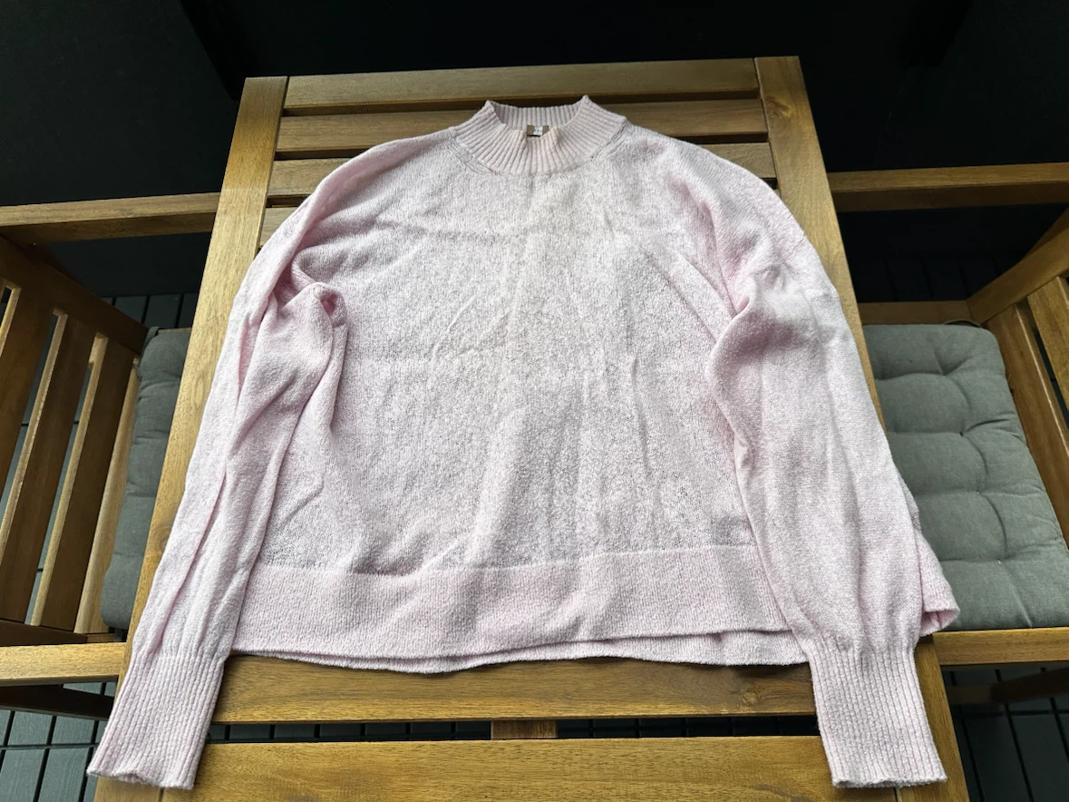 BOSS Light Pink Mock Neck Sweater