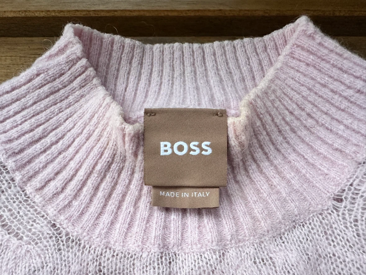 BOSS Light Pink Mock Neck Sweater - photo 2