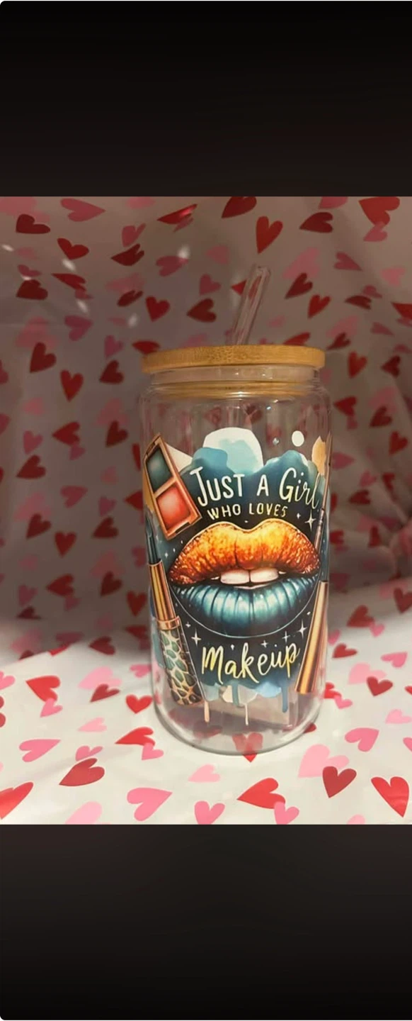 Just a Girl Who Loves Makeup Glass Tumbler