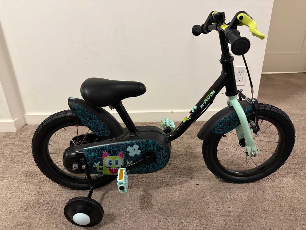 B'Twin 14-inch Kids Bike with Training Wheels - photo 3