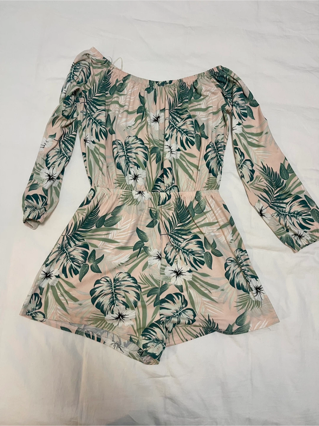 Tropical off shoulder romper - photo 3