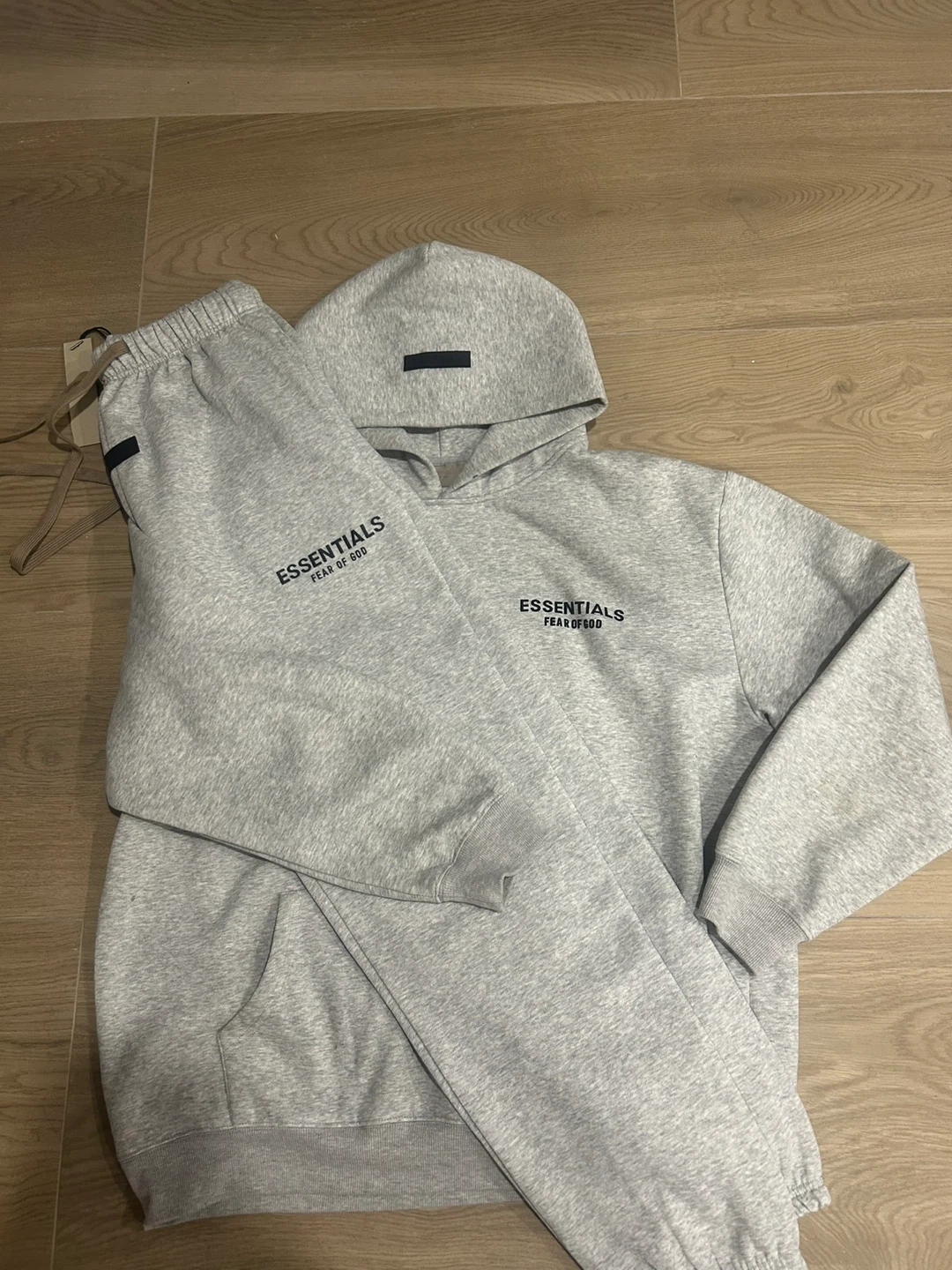 Essentials Fear of God Grey Hoodie and Sweatpants Set