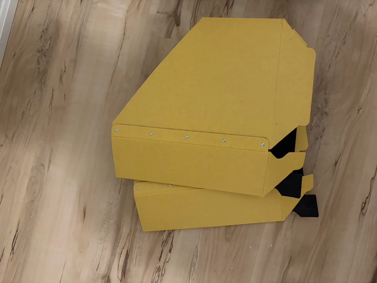 Set of Two Yellow Magazine  Files