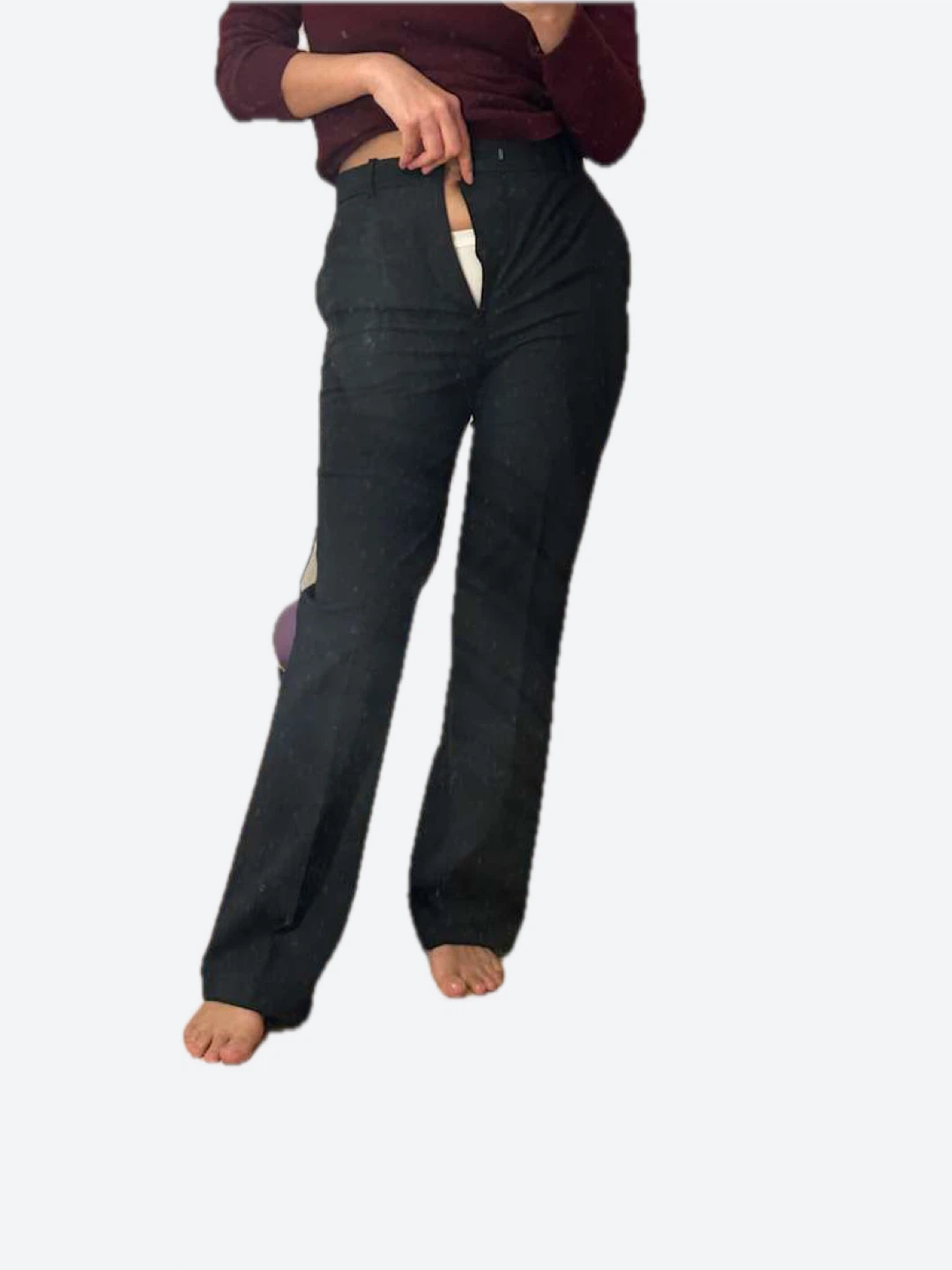 Black high-waisted dress pants - photo 2