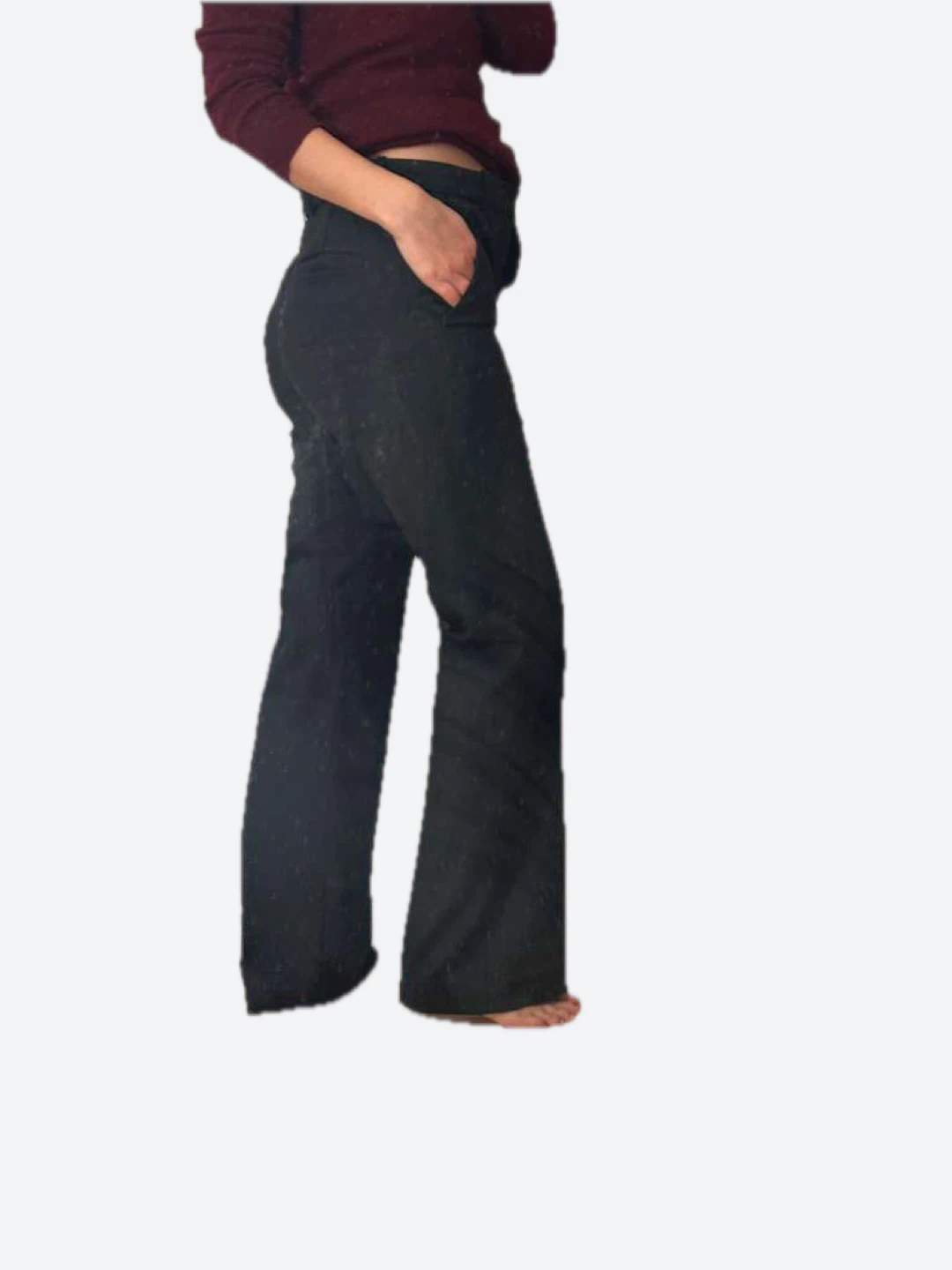 Black high-waisted dress pants