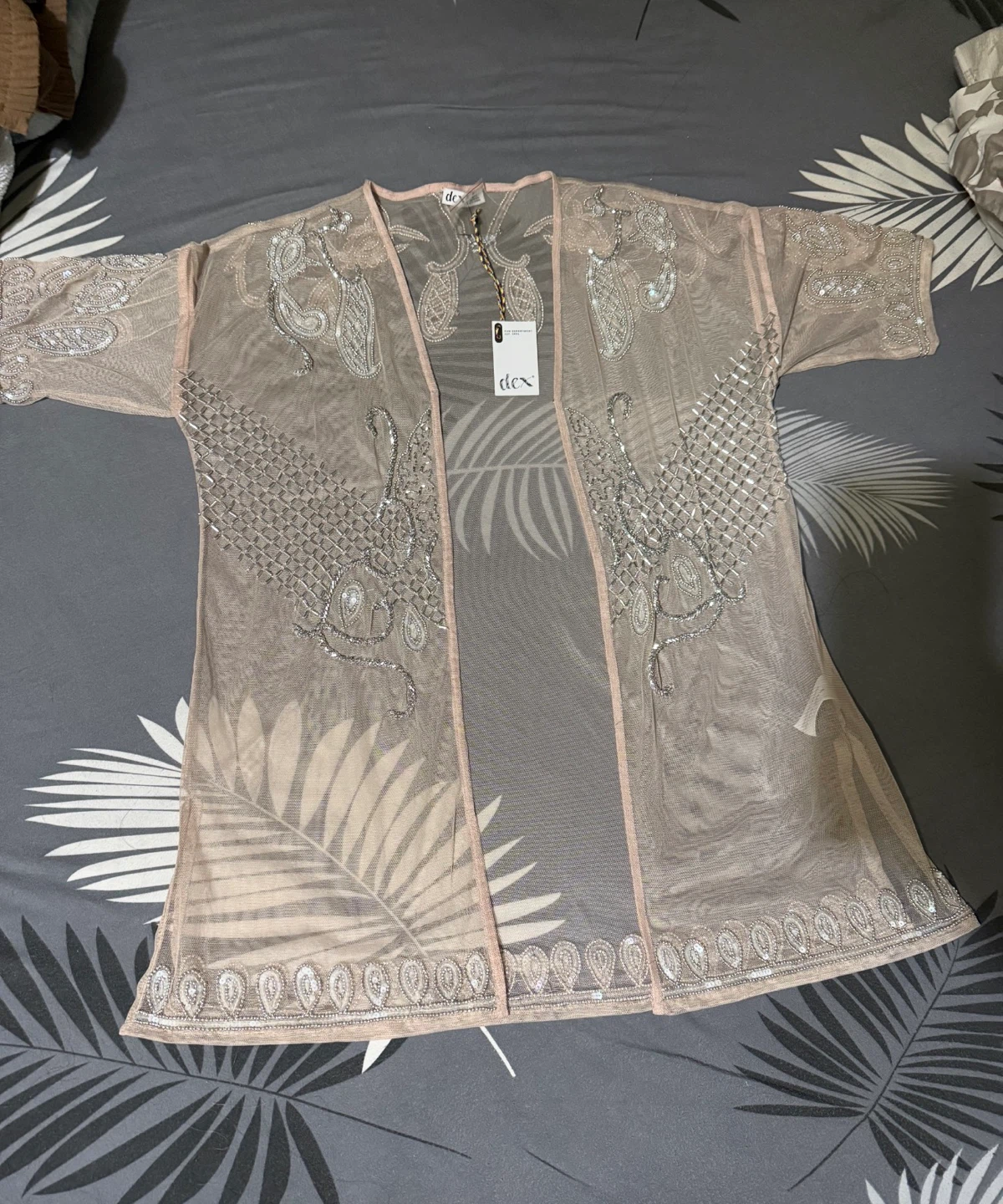 Dex Beaded Mesh Kimono brand new