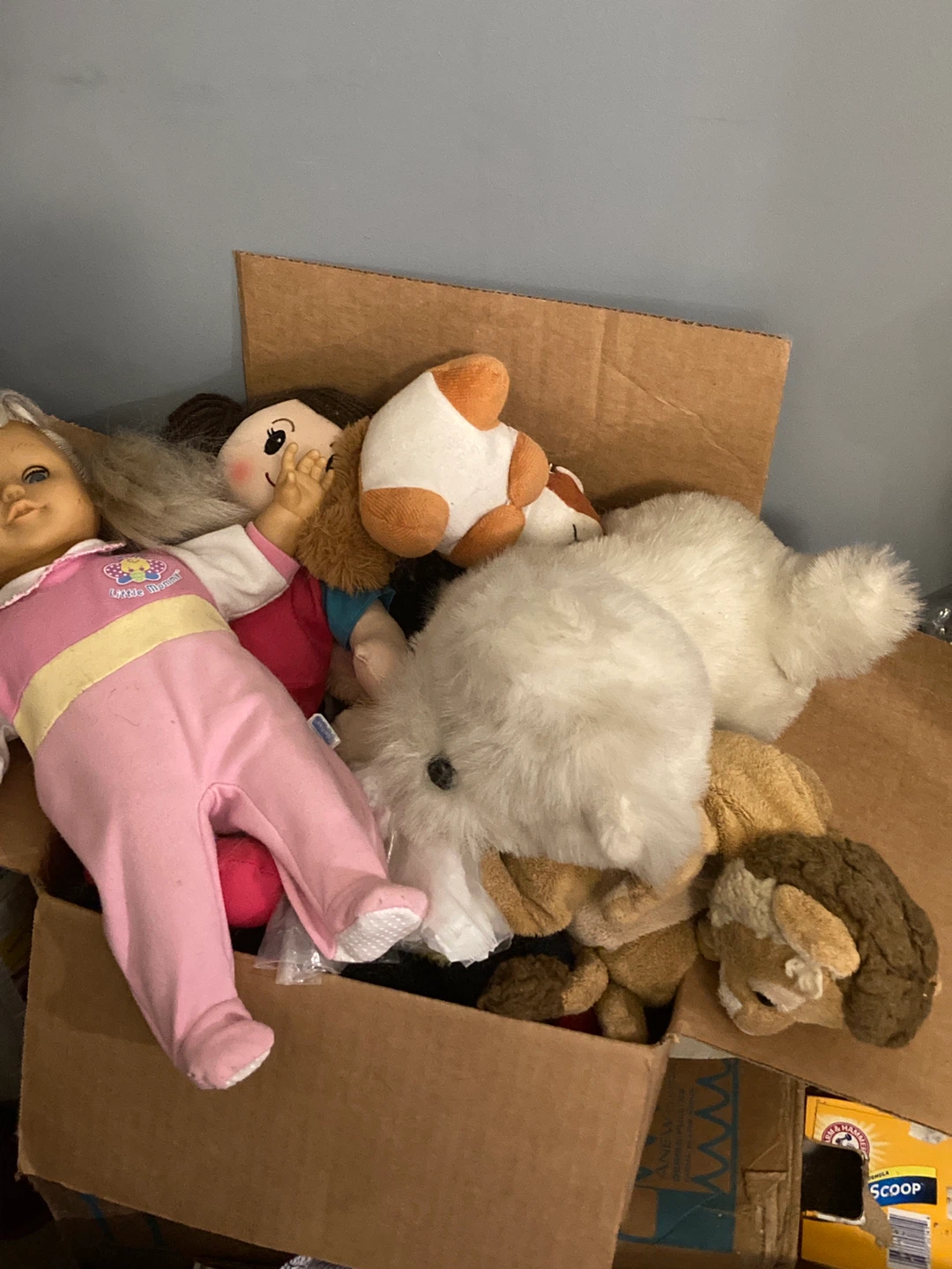 Assorted Plush Toys and Little Mommy Doll